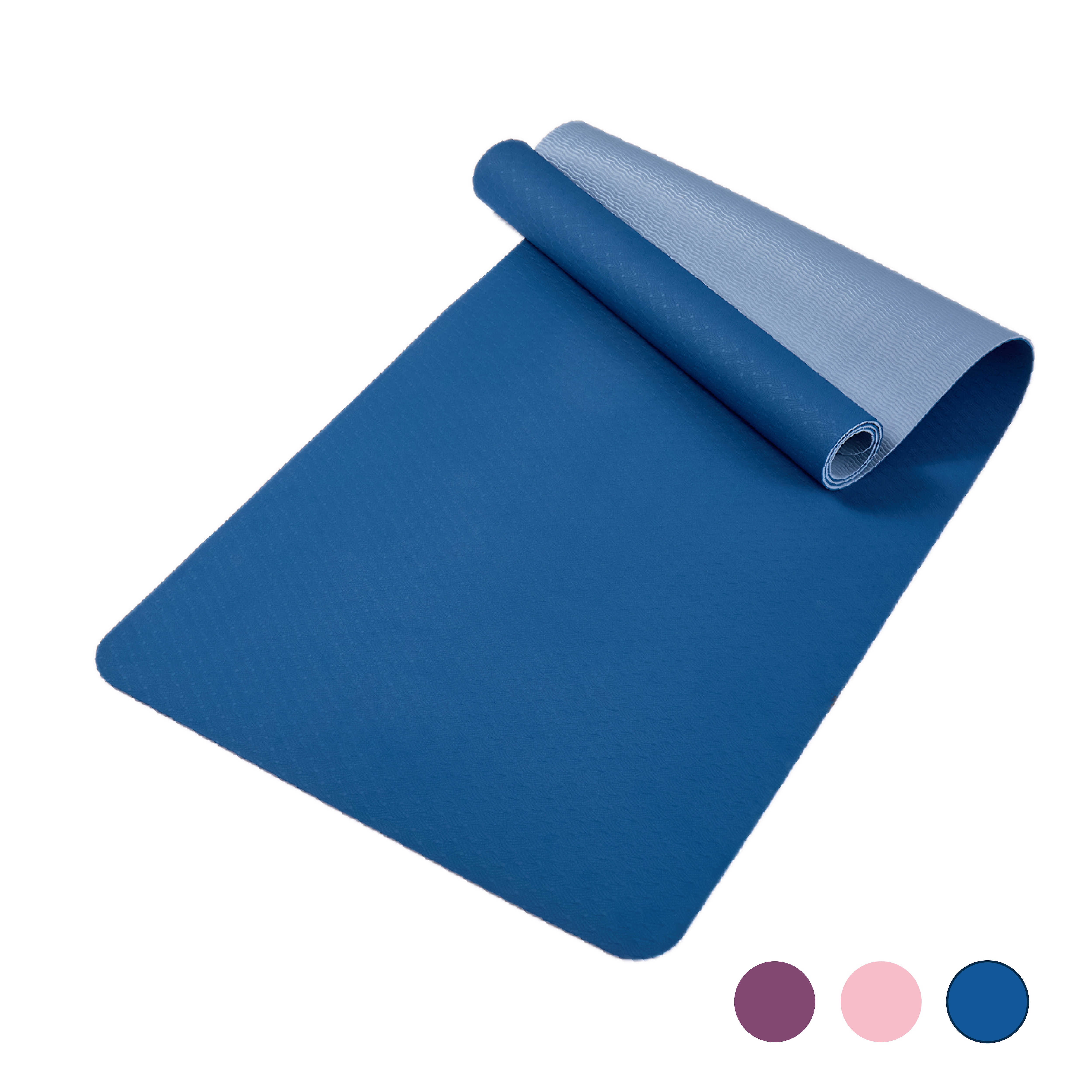 Yoga Mat, Exercise Yoga Mat With Non-Slip Design, Professional TPE Exericise Mat, 72" X 24" Multi-Purpose Workout Mat For Women, Pilates Fitness And Floor Exercises_voghion.com